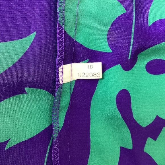 VICTORIA’S SECRET Size S Floral Vintage Yellow Label Purple Green Tassel Robe - Picture 11 of 11